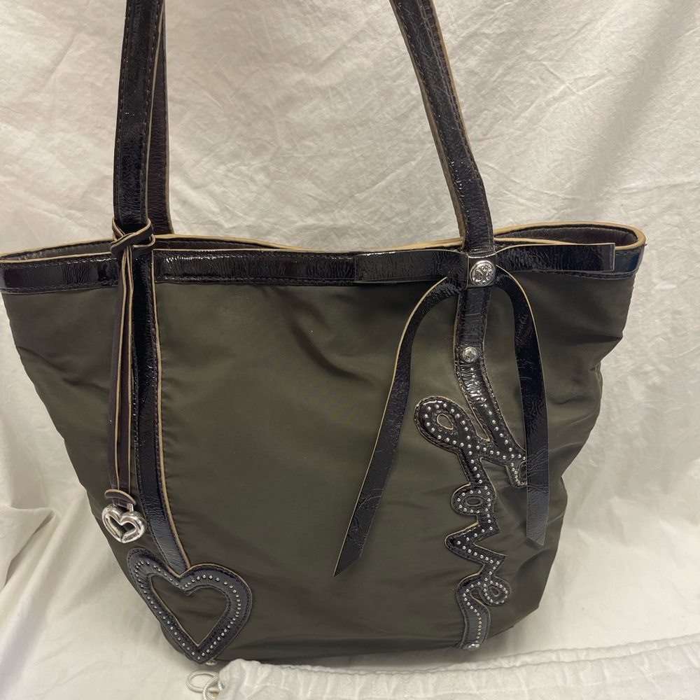 Brighton Sage Green handbag with should straps and dust bag